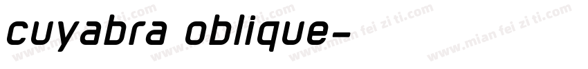 cuyabra oblique字体转换